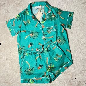 NWT! PRINTFRESH Short Summer PJ Set Top and Shorts Bottoms XS
